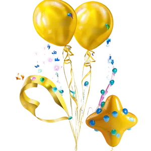 Yellow Birthday Balloon Png Ecr82 PNG Image