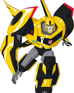 Yellow Black Autobot Illustration PNG Image