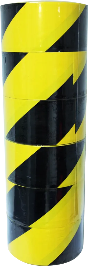 Yellow Black Caution Tape Roll PNG Image