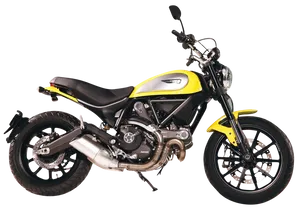 Yellow Black Ducati Motorcycle PNG Image