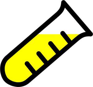 Test Tube Laboratory Icon - Yellow Test Tube Clip Art PNG with transparent background