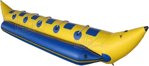 Yellow Blue Inflatable Banana Boat PNG Image