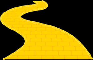 Yellow Brick Road Curve PNG image with transparent background