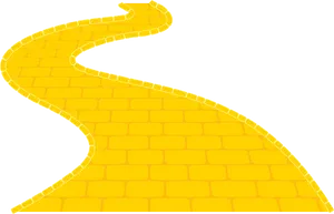 Yellow Brick Road Curve PNG Image