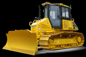 Yellow Bulldozer Isolated PNG