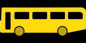 Yellow Bus Silhouette Graphic PNG image with transparent background
