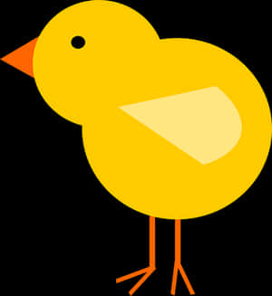 Yellow Cartoon Chick Illustration PNG