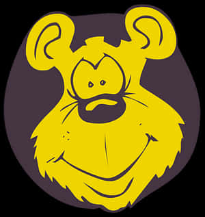 Yellow Cartoon Monkey Face PNG with transparent background