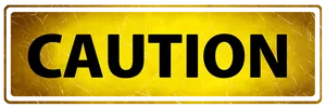 Yellow Caution Sign PNG Image