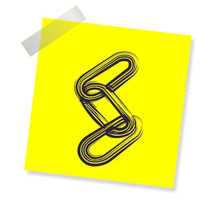 Yellow Chain Link Illustration PNG Image