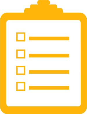 Yellow Checklist Icon PNG with transparent background