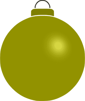 Yellow Christmas Ornament Vector PNG image with transparent background