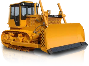 Yellow Construction Bulldozer PNG Image