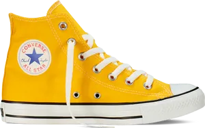 Yellow Converse High Top Sneaker PNG Image