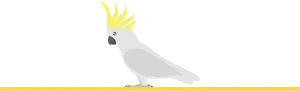 Yellow Crested Cockatoo Illustration PNG Image