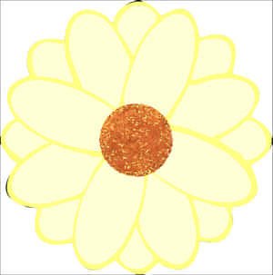 Yellow Daisy Illustration PNG with transparent background