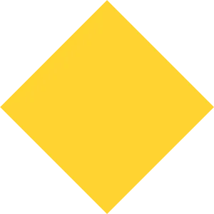 Yellow Diamond Shapeon Blue Background PNG Image