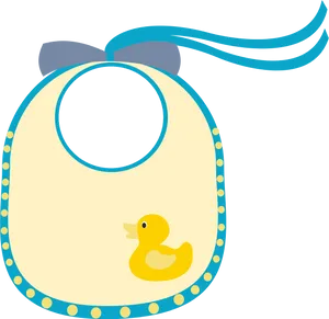 Yellow Duck Bib Vector Illustration PNG Image