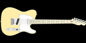 Yellow Electric Guitar PNG with transparent background