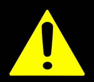 Yellow Exclamation Warning Sign PNG with transparent background