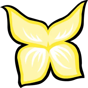 Yellow Fairy Wings Vector Art PNG Image