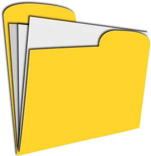 Yellow File Folder Icon PNG Image