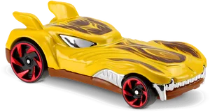 Yellow Flame Hot Wheels Car PNG Image