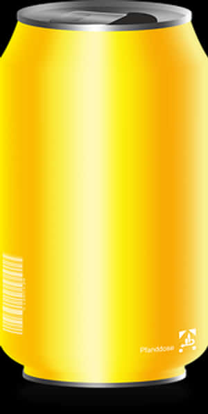 Yellow Gradient Soda Can PNG image with transparent background