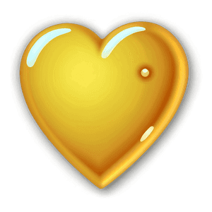Yellow Heart Emoji Transparent Art rcs16 PNG image with transparent background
