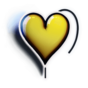 Yellow Heart Emoji Transparent Art ybo70 PNG image with transparent background