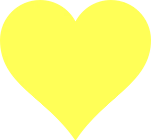 Yellow Heart Transparent Background PNG Image