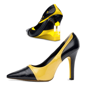 Yellow High Heels PNG upp PNG image with transparent background
