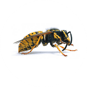 Yellow Jacket Wasp Side View PNG