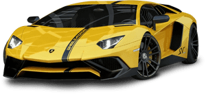 Yellow Lamborghini Aventador Car - Lamborghini Aventador Sv Custom, HD Png Download PNG image with transparent background