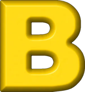 Yellow Letter B Graphic PNG Image