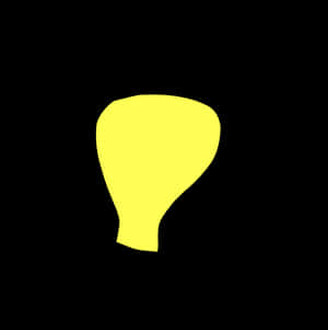 Yellow Lightbulb Icon Black Background PNG image with transparent background