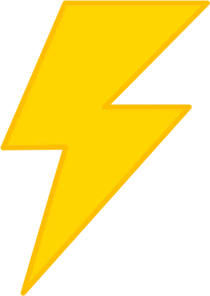 Yellow Lightning Bolt Graphic PNG Image