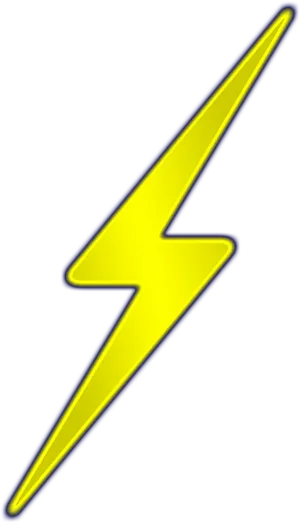 Yellow Lightning Bolt Graphic PNG Image