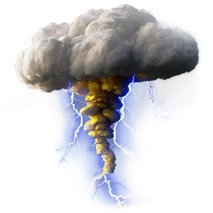 Yellow Lightning Storm Png Rim PNG Image