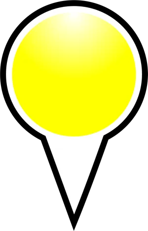 Yellow Map Pin Icon PNG Image