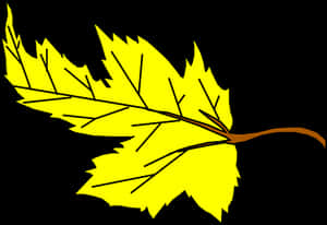 Yellow Maple Leaf Vector Illustration PNG image with transparent background