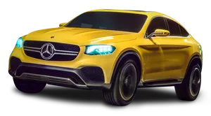 Yellow Mercedes Benz Coupe S U V PNG Image