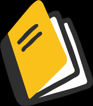 Yellow Notebook Icon PNG image with transparent background