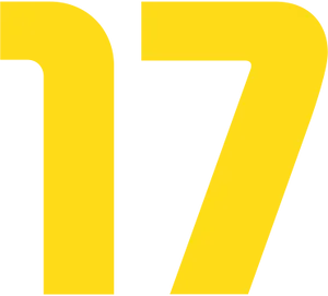 Yellow Number Seven Graphic PNG Image