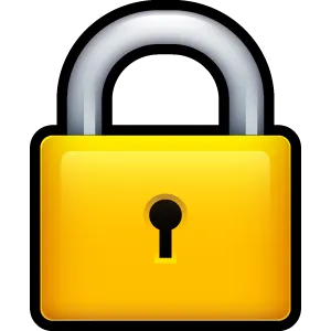 Yellow Padlock Icon PNG Image