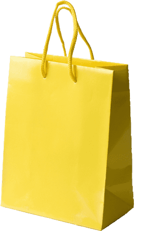 Reusable Shopping Bag Paper - Yellow Shopping Bag Png, Transparent Png PNG