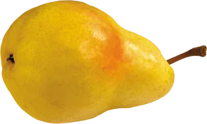 Yellow Pear Single Fruit PNG Image