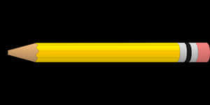 Yellow Pencil Black Background PNG