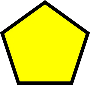 Yellow Pentagon Shape PNG Image