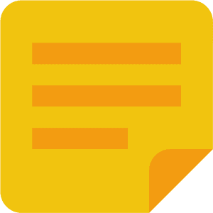 Yellow Post It Note Icon PNG image with transparent background
